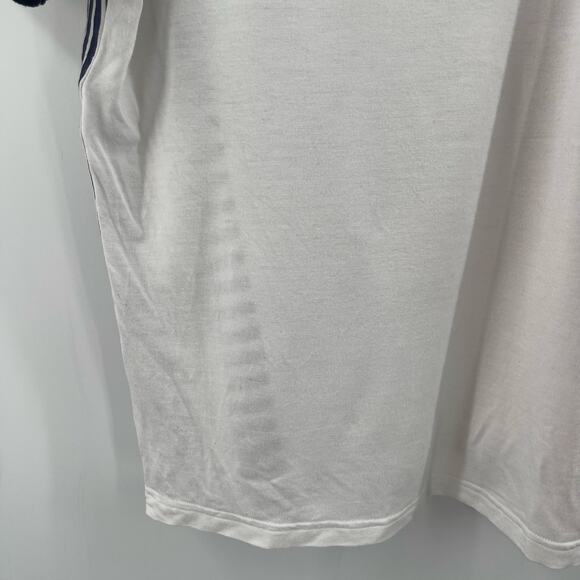 VILAGALLO Top Size Small Stripes Linen Blend Short Sleeve Multi Color V-Neck - Picture 8 of 11